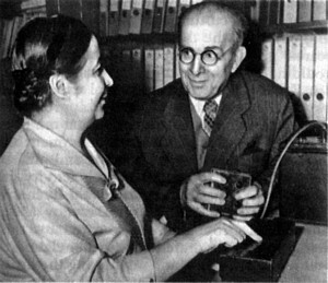 Olga Skorokhodova with her teacher Professor Ivan Sokolyansky