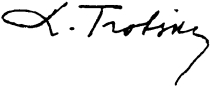 Trotsky's signature