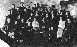 staff of the secretariat of the Council of People's Commissars and All-Russia Central Executive Commitee in the Kremlin. Moscow. October 17, 1918